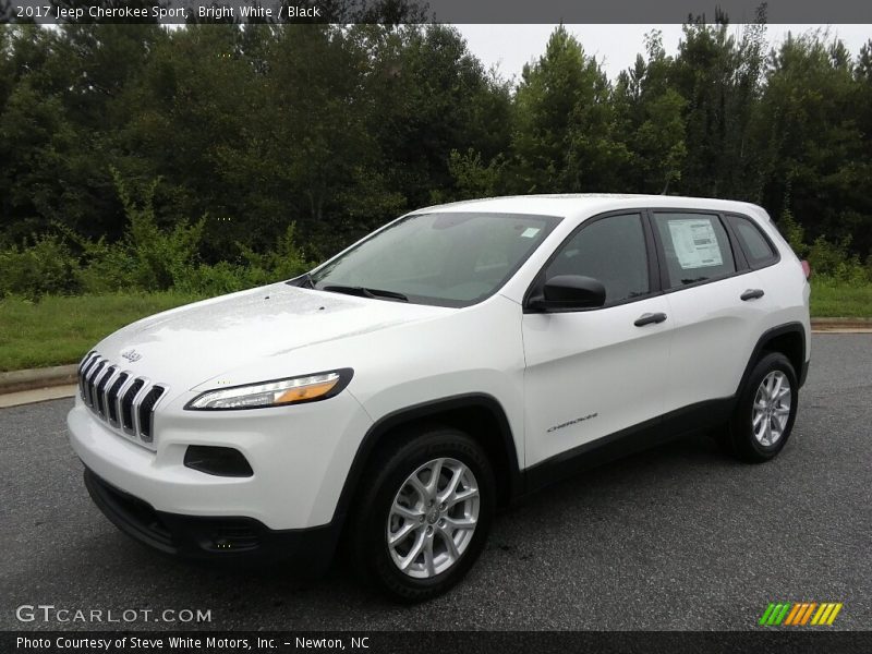 Bright White / Black 2017 Jeep Cherokee Sport