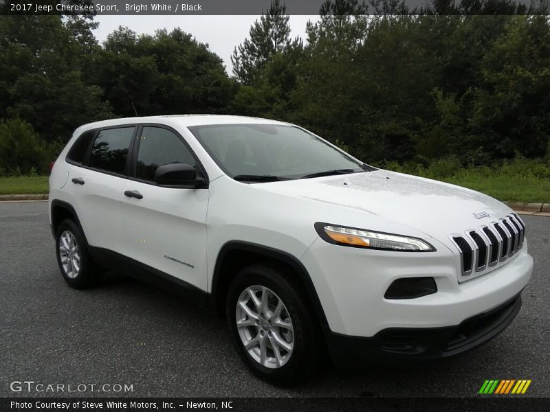 Bright White / Black 2017 Jeep Cherokee Sport