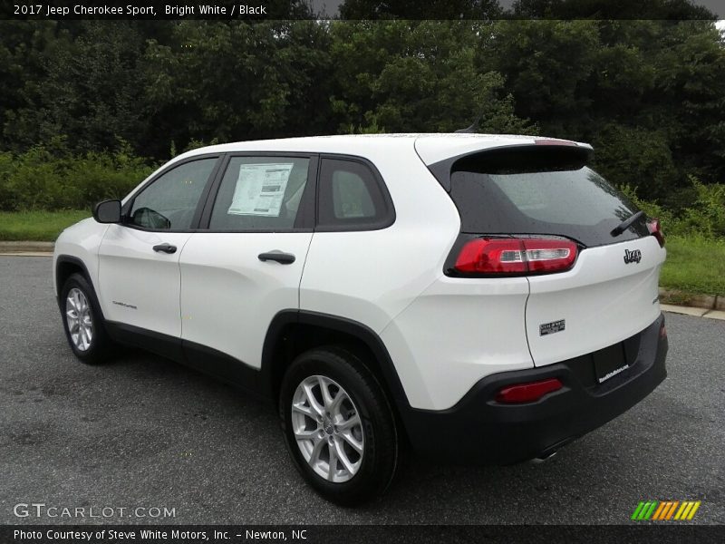 Bright White / Black 2017 Jeep Cherokee Sport