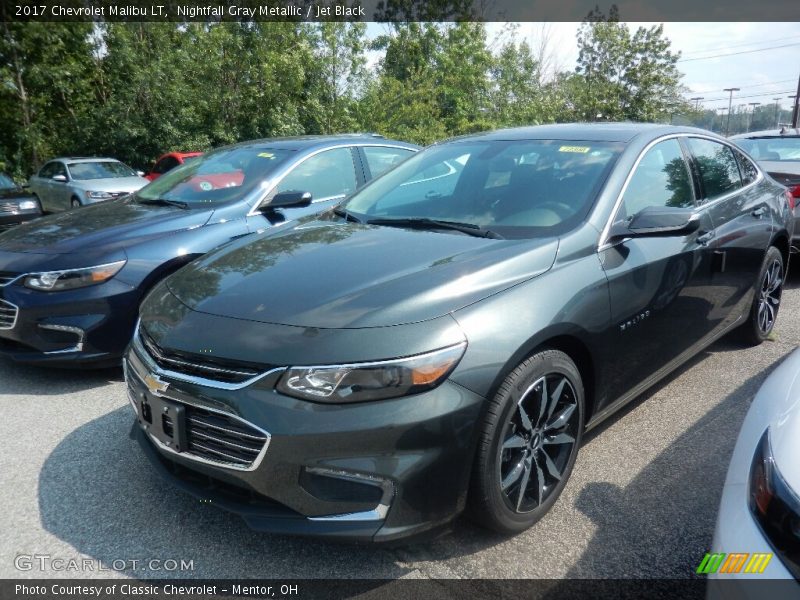Nightfall Gray Metallic / Jet Black 2017 Chevrolet Malibu LT