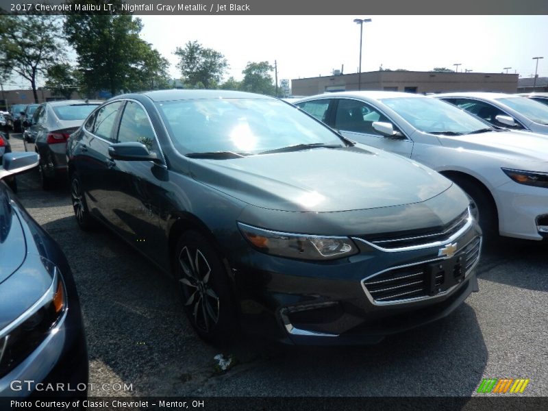 Nightfall Gray Metallic / Jet Black 2017 Chevrolet Malibu LT