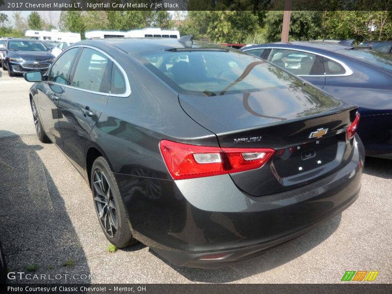 Nightfall Gray Metallic / Jet Black 2017 Chevrolet Malibu LT