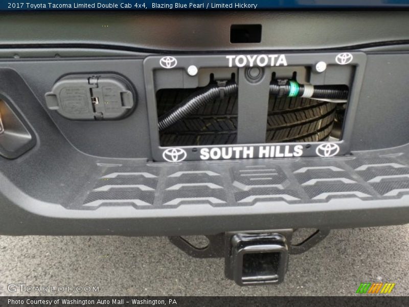 Blazing Blue Pearl / Limited Hickory 2017 Toyota Tacoma Limited Double Cab 4x4