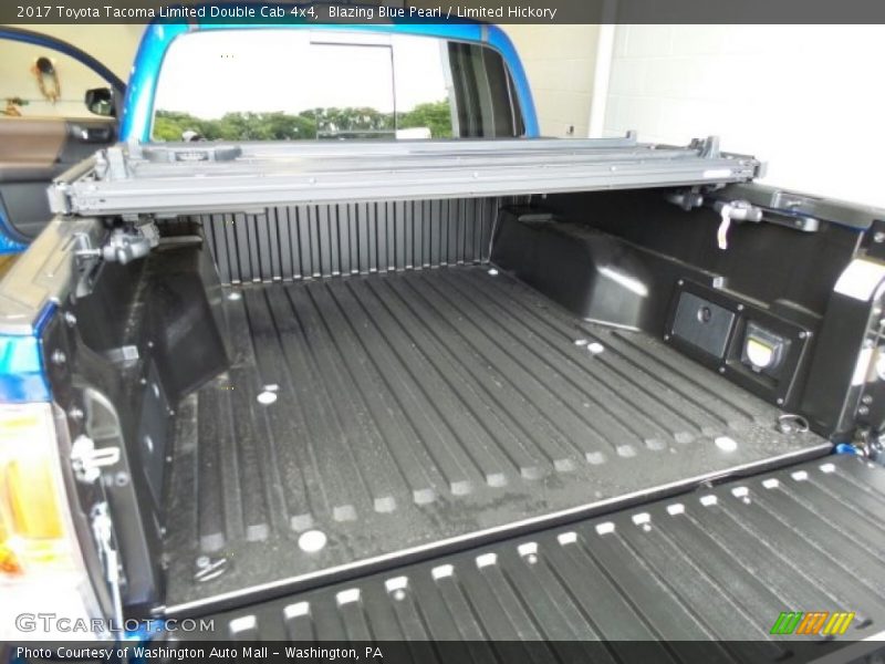 Blazing Blue Pearl / Limited Hickory 2017 Toyota Tacoma Limited Double Cab 4x4