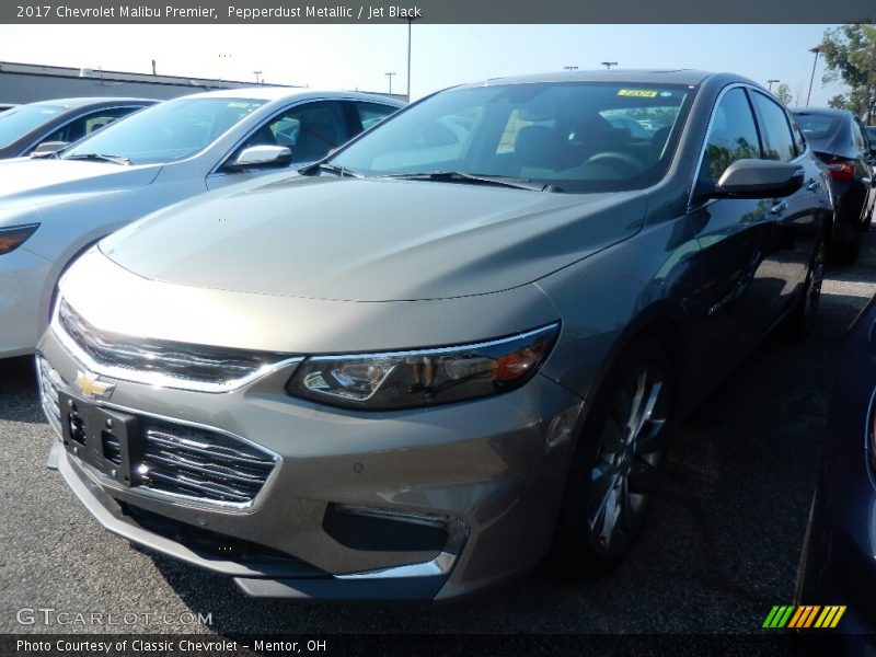 Pepperdust Metallic / Jet Black 2017 Chevrolet Malibu Premier