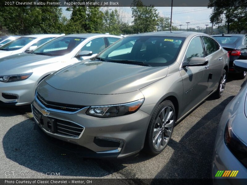 Pepperdust Metallic / Jet Black 2017 Chevrolet Malibu Premier