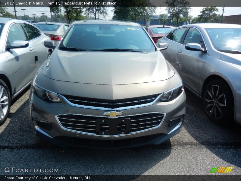 Pepperdust Metallic / Jet Black 2017 Chevrolet Malibu Premier