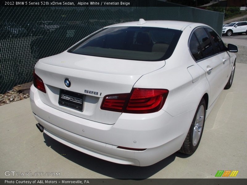 Alpine White / Venetian Beige 2012 BMW 5 Series 528i xDrive Sedan