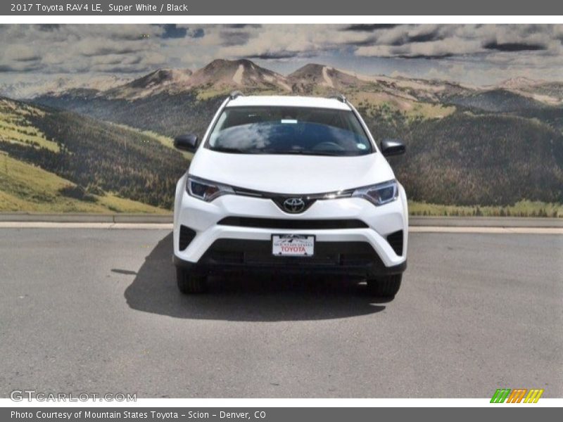 Super White / Black 2017 Toyota RAV4 LE