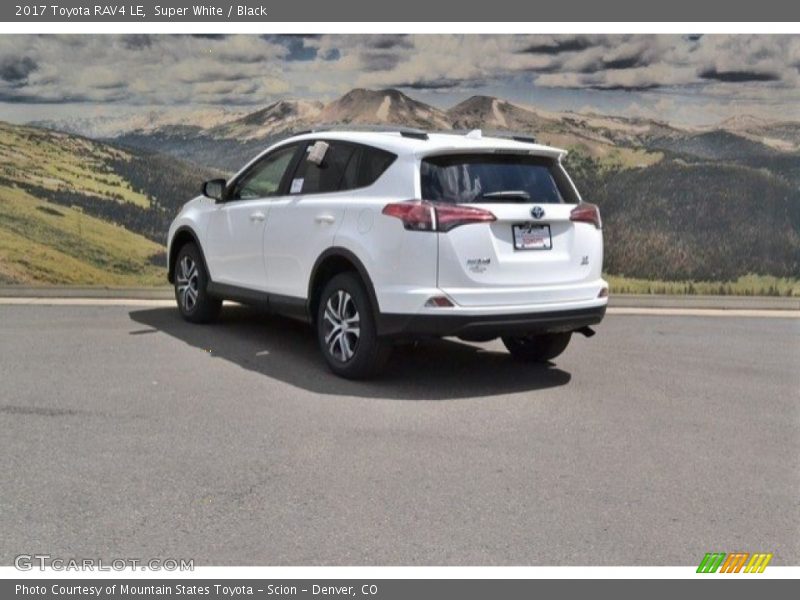 Super White / Black 2017 Toyota RAV4 LE