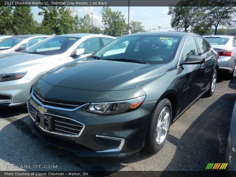 Nightfall Gray Metallic / Jet Black 2017 Chevrolet Malibu LS