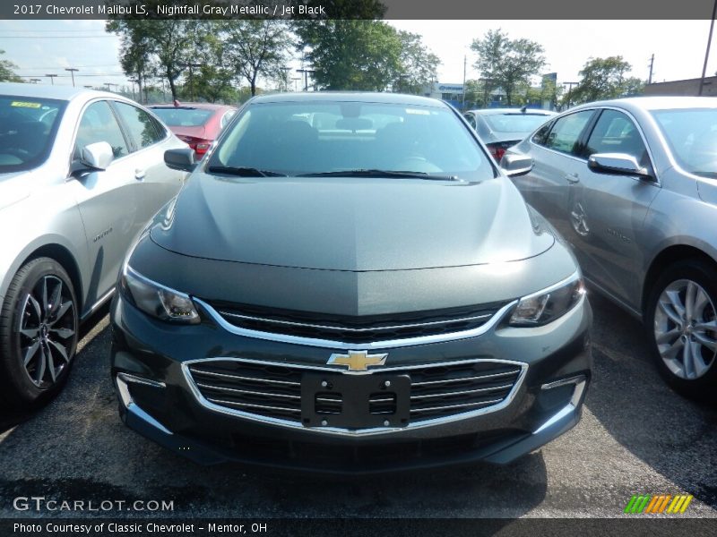Nightfall Gray Metallic / Jet Black 2017 Chevrolet Malibu LS