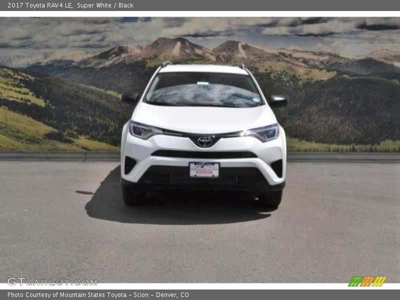 Super White / Black 2017 Toyota RAV4 LE