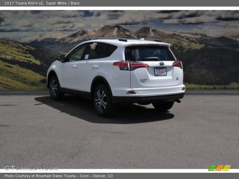 Super White / Black 2017 Toyota RAV4 LE