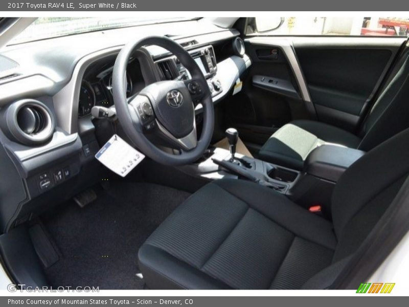 Super White / Black 2017 Toyota RAV4 LE