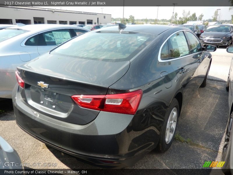Nightfall Gray Metallic / Jet Black 2017 Chevrolet Malibu LS