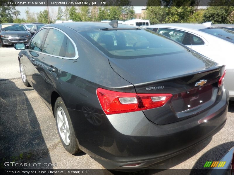 Nightfall Gray Metallic / Jet Black 2017 Chevrolet Malibu LS