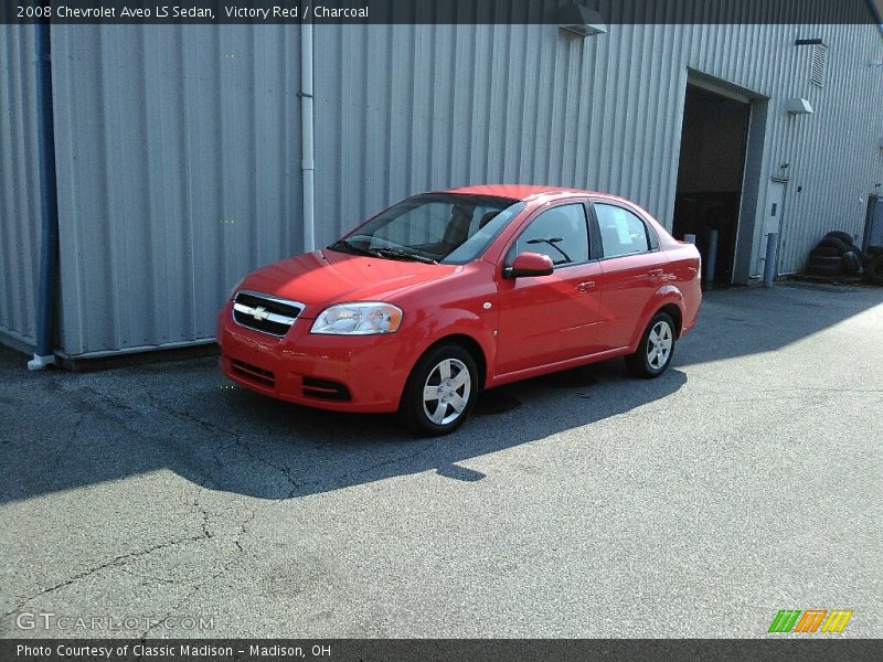 Victory Red / Charcoal 2008 Chevrolet Aveo LS Sedan