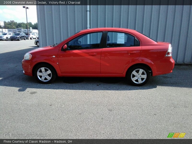 Victory Red / Charcoal 2008 Chevrolet Aveo LS Sedan