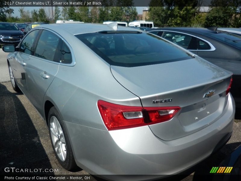 Silver Ice Metallic / Jet Black 2017 Chevrolet Malibu LT