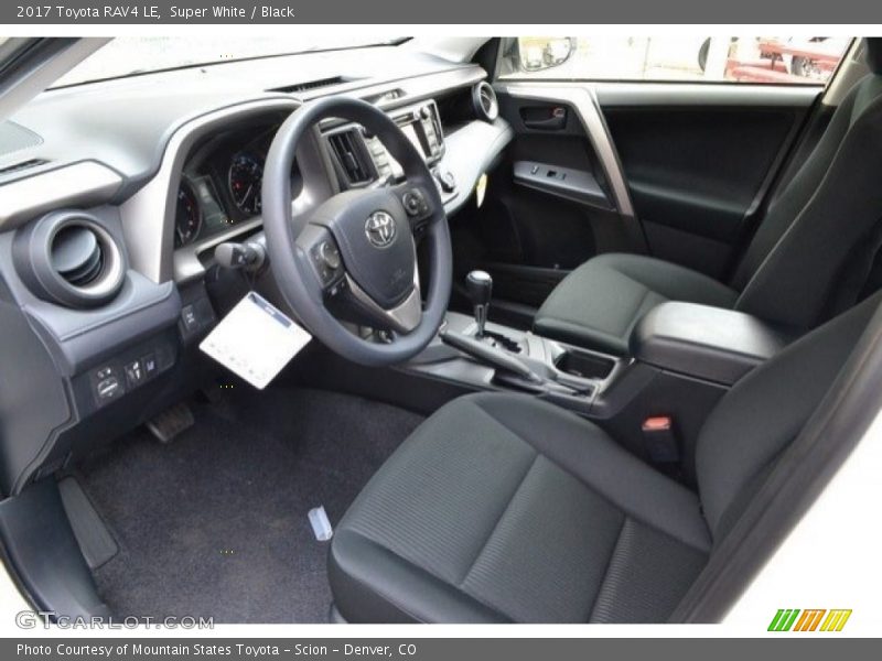 Super White / Black 2017 Toyota RAV4 LE