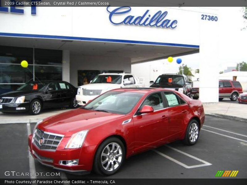 Crystal Red / Cashmere/Cocoa 2009 Cadillac CTS Sedan