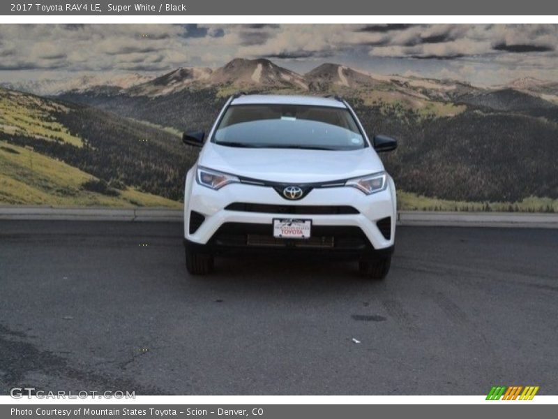 Super White / Black 2017 Toyota RAV4 LE