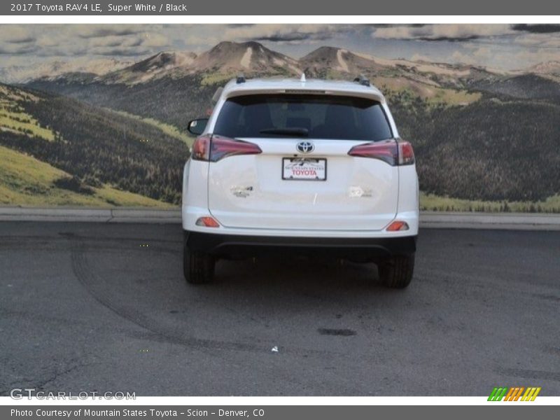 Super White / Black 2017 Toyota RAV4 LE