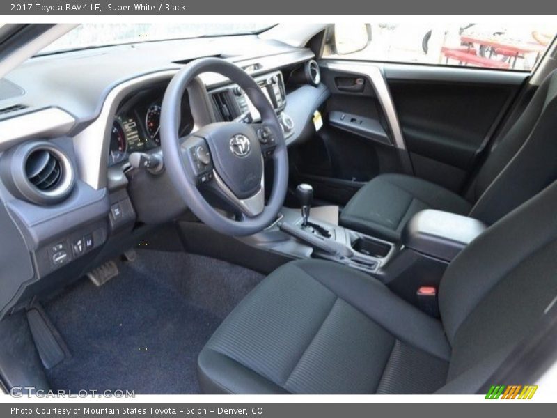 Super White / Black 2017 Toyota RAV4 LE