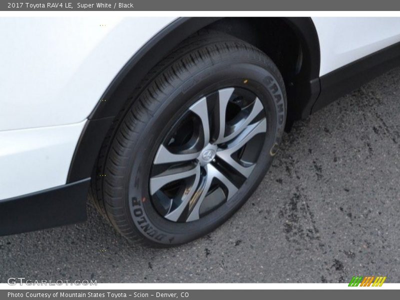 Super White / Black 2017 Toyota RAV4 LE