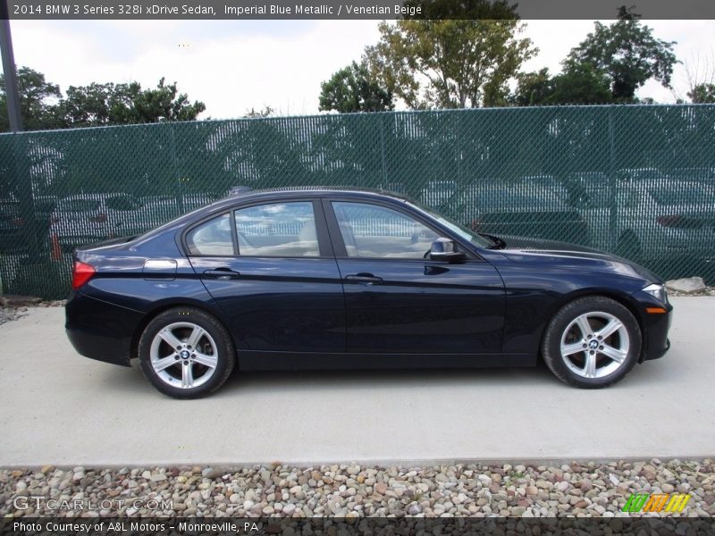 Imperial Blue Metallic / Venetian Beige 2014 BMW 3 Series 328i xDrive Sedan