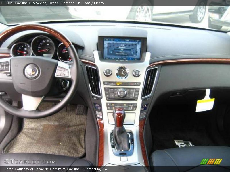 White Diamond Tri-Coat / Ebony 2009 Cadillac CTS Sedan