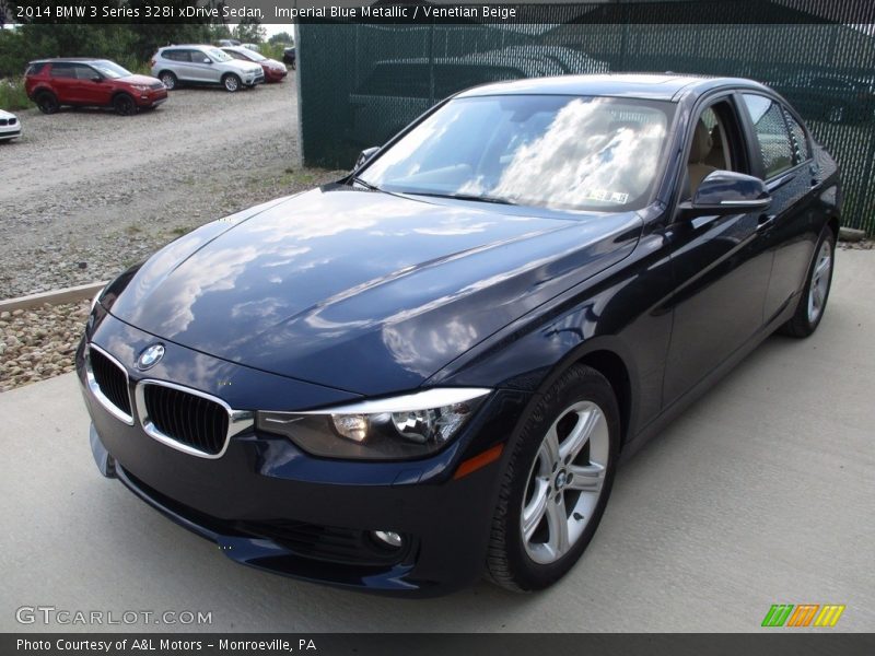 Imperial Blue Metallic / Venetian Beige 2014 BMW 3 Series 328i xDrive Sedan