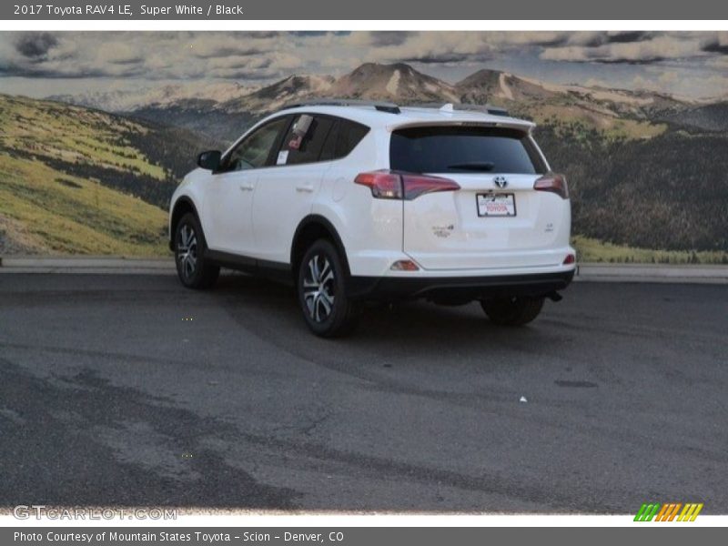 Super White / Black 2017 Toyota RAV4 LE