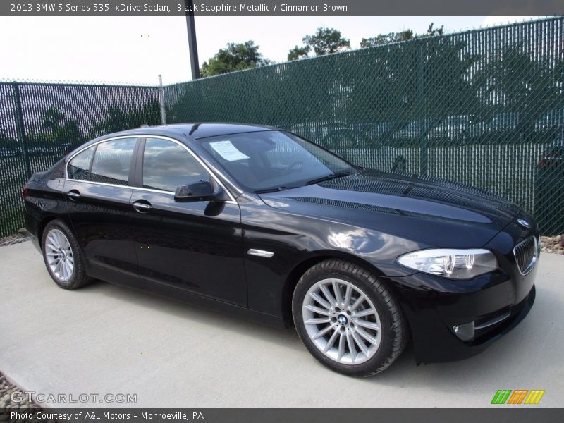 Black Sapphire Metallic / Cinnamon Brown 2013 BMW 5 Series 535i xDrive Sedan