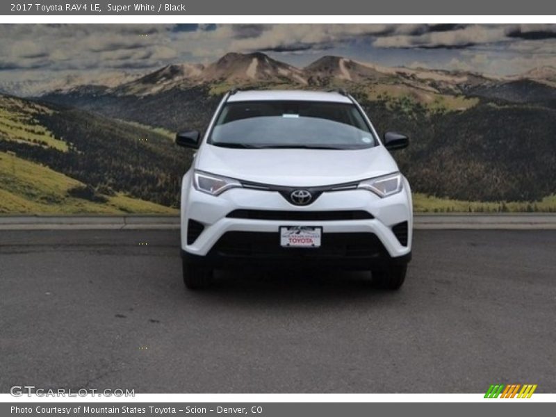 Super White / Black 2017 Toyota RAV4 LE