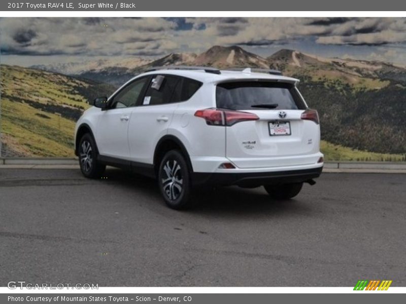Super White / Black 2017 Toyota RAV4 LE