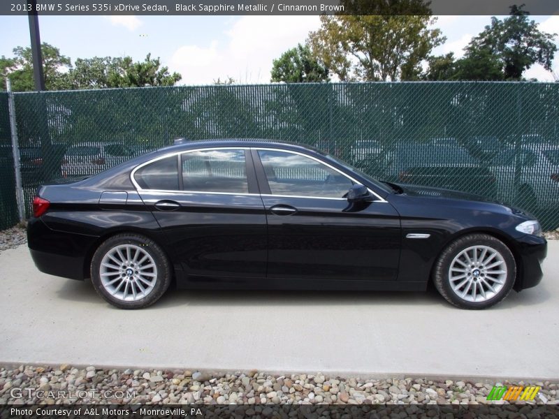 Black Sapphire Metallic / Cinnamon Brown 2013 BMW 5 Series 535i xDrive Sedan