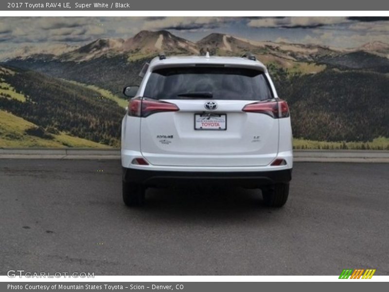 Super White / Black 2017 Toyota RAV4 LE