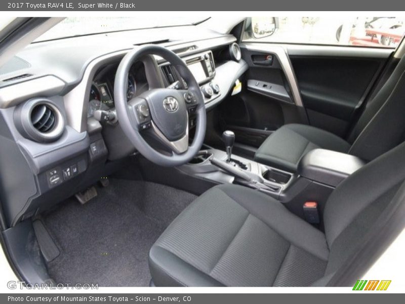 Super White / Black 2017 Toyota RAV4 LE
