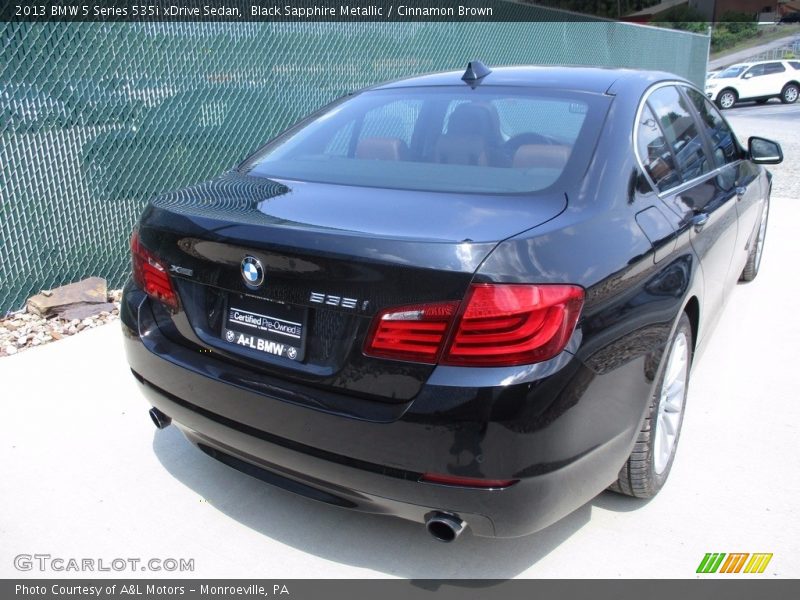 Black Sapphire Metallic / Cinnamon Brown 2013 BMW 5 Series 535i xDrive Sedan