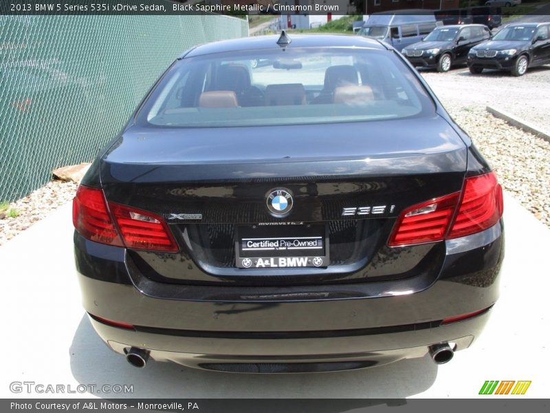 Black Sapphire Metallic / Cinnamon Brown 2013 BMW 5 Series 535i xDrive Sedan