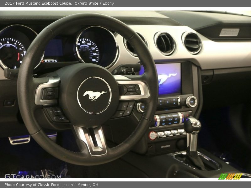 Oxford White / Ebony 2017 Ford Mustang Ecoboost Coupe
