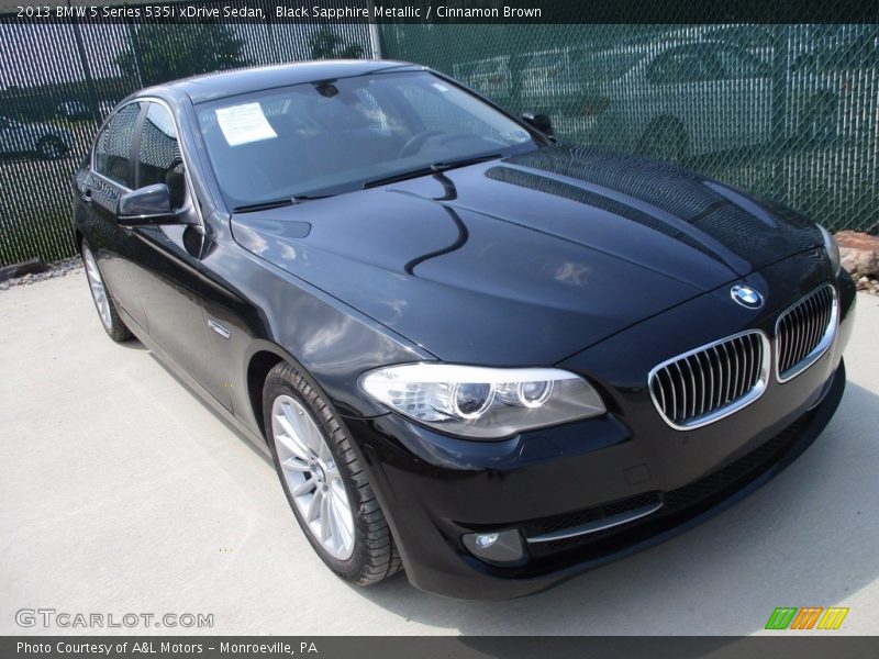 Black Sapphire Metallic / Cinnamon Brown 2013 BMW 5 Series 535i xDrive Sedan