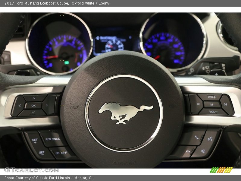 Oxford White / Ebony 2017 Ford Mustang Ecoboost Coupe
