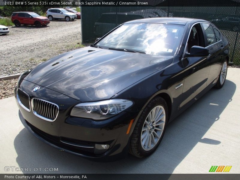 Black Sapphire Metallic / Cinnamon Brown 2013 BMW 5 Series 535i xDrive Sedan