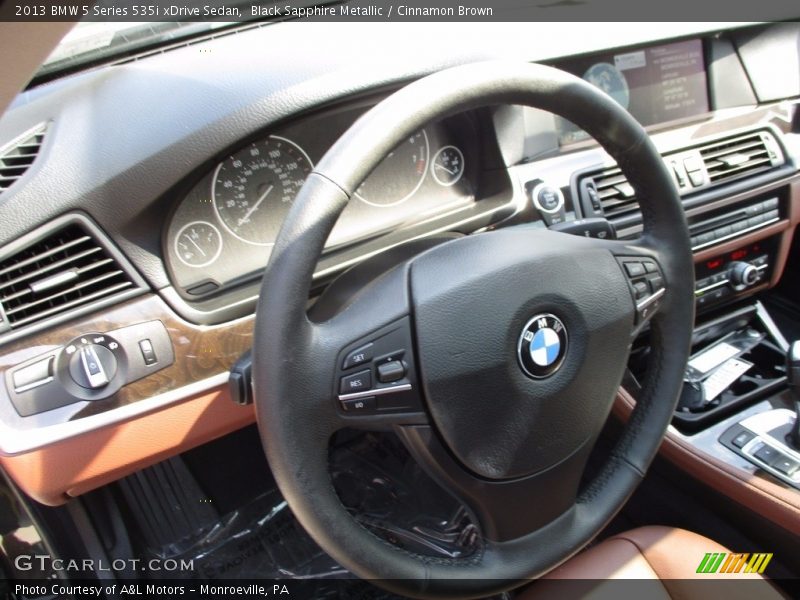Black Sapphire Metallic / Cinnamon Brown 2013 BMW 5 Series 535i xDrive Sedan