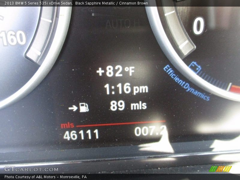 Black Sapphire Metallic / Cinnamon Brown 2013 BMW 5 Series 535i xDrive Sedan