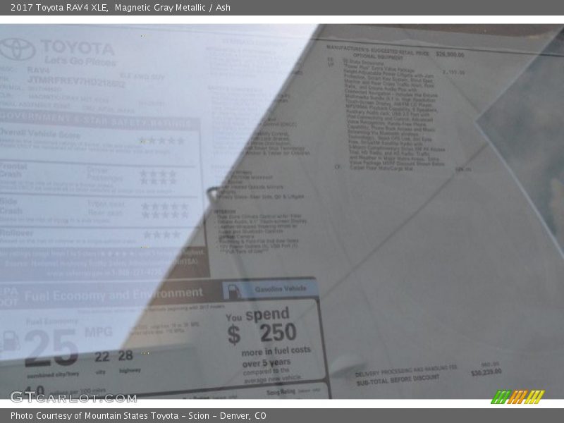 Magnetic Gray Metallic / Ash 2017 Toyota RAV4 XLE