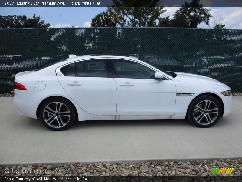 Polaris White / Jet 2017 Jaguar XE 35t Premium AWD